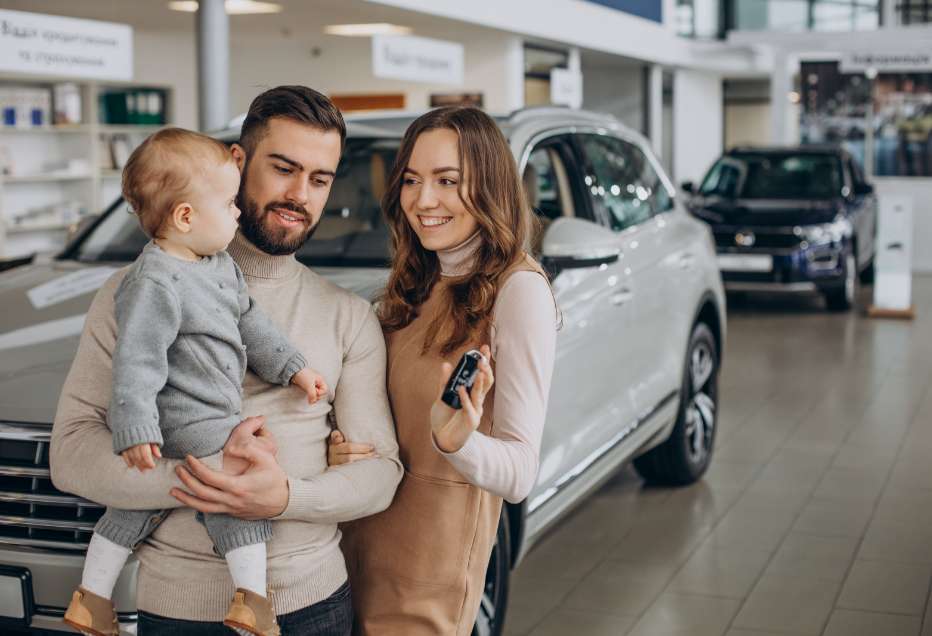 Family with baby