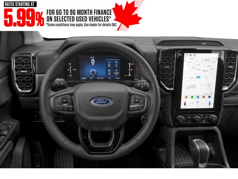 2024 Ford Ranger XLT 4WD SuperCrew 5' Box Interior Shot 3