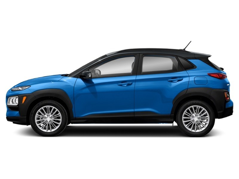 2021 Hyundai Kona 1.6T Trend AWD w/Two-Tone Roof Blue Lagoon w/Dark Night Grey Roof  Shot 3