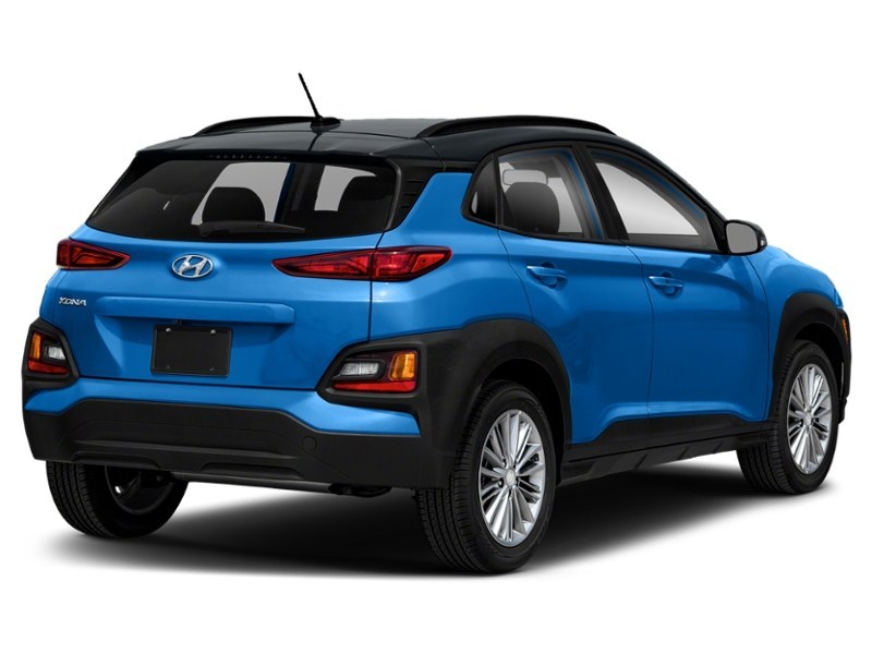 2021 Hyundai Kona 1.6T Trend AWD w/Two-Tone Roof Blue Lagoon w/Dark Night Grey Roof  Shot 2