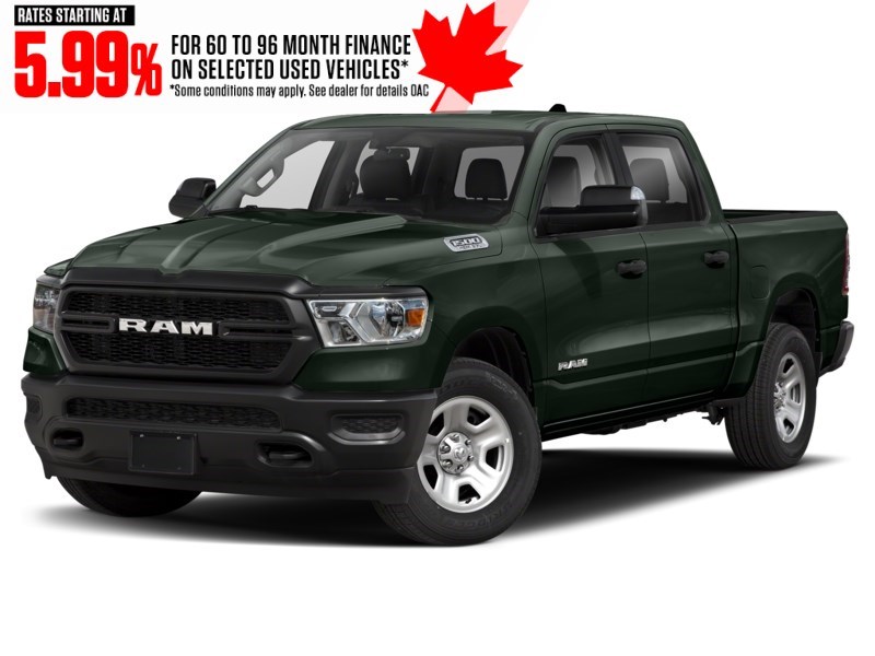 2019 RAM 1500 Tradesman 4x4 Crew Cab 6'4" Box Black Forest Green Pearl  Shot 1