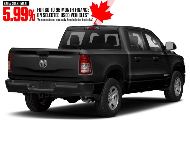 2019 RAM 1500 Tradesman 4x4 Crew Cab 6'4" Box Diamond Black Crystal Pearl  Shot 12