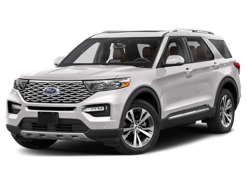 2020 Ford Explorer Platinum 4WD Star White Tri-Coat  Shot 5