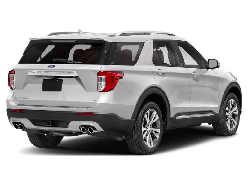 2020 Ford Explorer Platinum 4WD Star White Tri-Coat  Shot 3