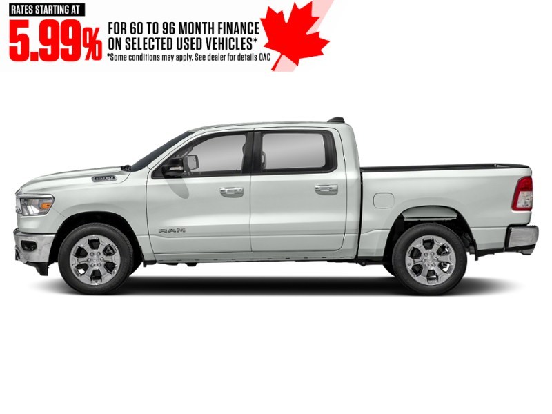 2021 RAM 1500 Big Horn 4x4 Crew Cab 6'4" Box Bright White  Shot 3