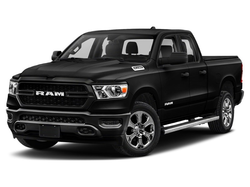 2022 RAM 1500 Tradesman 4x4 Quad Cab 6'4" Box Diamond Black Crystal Pearlcoat  Shot 1