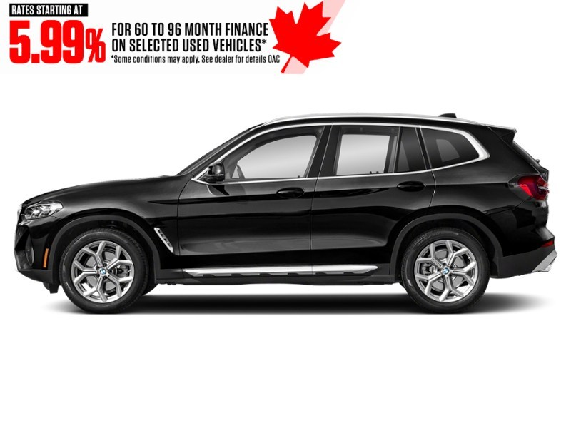 2022 BMW X3 xDrive30i Sports Activity Vehicle Black Sapphire Metallic  Shot 3