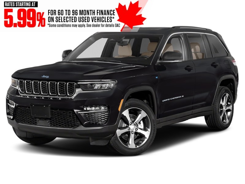2023 Jeep Grand Cherokee 4xe 4x4 Diamond Black Crystal Pearl  Shot 4
