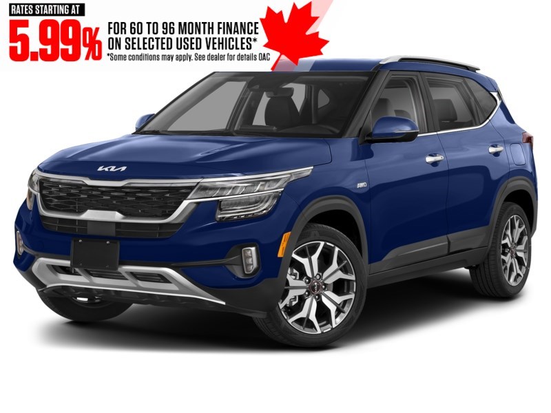 2023 Kia Seltos SX Turbo AWD w/Black Interior Dark Ocean Blue  Shot 4